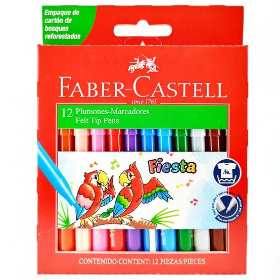 Marcadores Fiesta x60 colores de Faber Castell