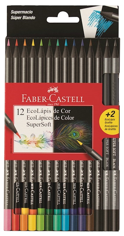 Lápices de colores Faber-Castell Supersoft estuche x 100