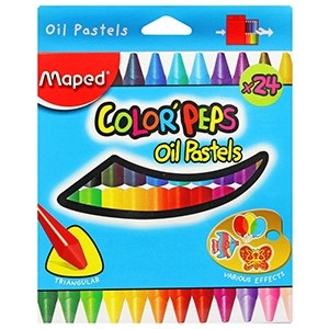 Oleo Pastel Maped color peps x 24 col en Papelera Bariloche