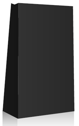 Bolsa cotillon 12,5 x 7x24,5 lisa negro x10 en Papelera Bariloche
