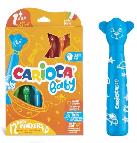 Marcadores Carioca baby teddy x12 en Papelera Bariloche