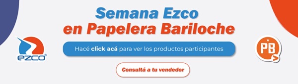 Semana ezco en Papelera Bariloche. Hacé click para ver los productos participantes. Consultá a tu vendedor.
