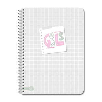 Cuaderno Reysa big rayado espiral 20 x 28 80 hojas t/semi-flex mix