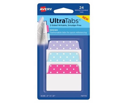 Ultratabs Avery design Pastel 5,0 x 3,8 x24 unidades (74773)