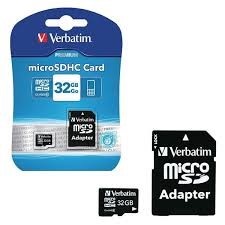 Memoria Verbatim Micro-SD 32 gb con adaptador clase 10