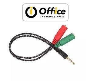 Cable adaptador audio plug m a 2 off-ada001
