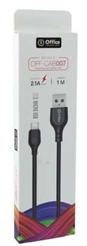 Cable Office insumos usb-a-micro usb 2,1 1m b007 negro