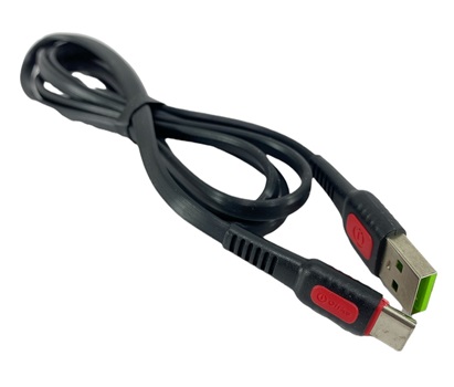 Cable usb 2,0 a tipo c 1,00 metros off-cab044 2,4 amp negro