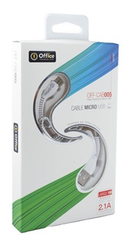 Cable Office insumos usb-a-micro usb mallado 2,1 1m 005 silver