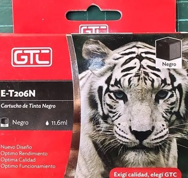 Cartucho Gtc para Epson gt-t206n negro chip nuevo