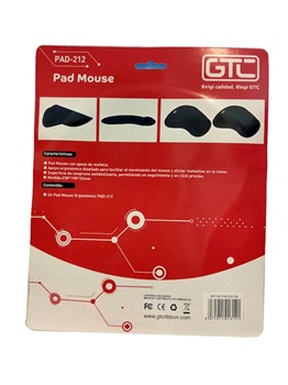 Mousepad GTC ergonomico con apoyamuñeca pad-212