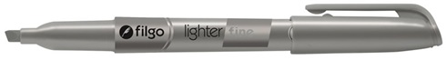 Resaltador Filgo lighter fine metalizado plata