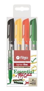 Resaltador Filgo lighter fine bl x4 essential (c/tachador)
