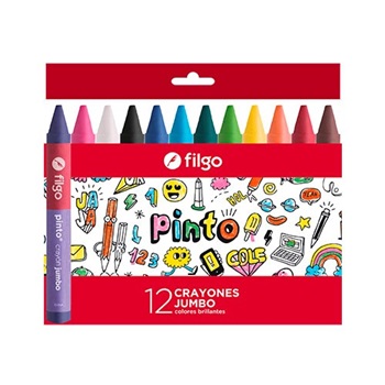 Crayones Filgo pinto jumbo x 12 cortos