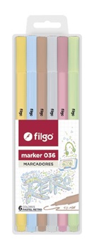 Marcador Filgo marker 036 punta med 1,0 estuche x6 retro