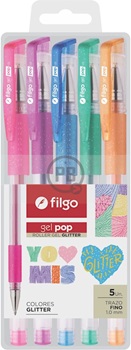 Roller Filgo gel pop 1,0 mm glitter blister x5