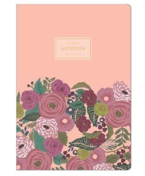 Libreta Decorline 13,6 x 21 rayado 80 hojas flower rosa 2 ART9006