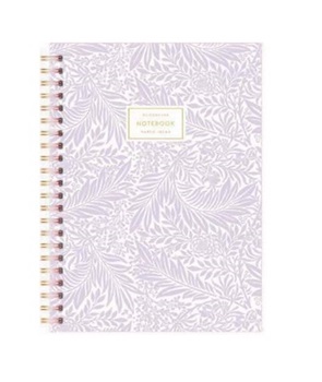 Cuaderno Decorline 18 x 25 espiral rayado hojas lilas ART1835