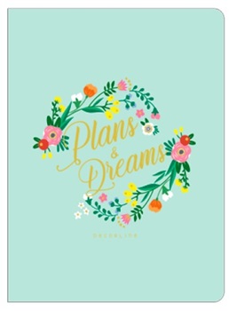Cuaderno Decorline 19 x 26 plans and dreams encuad rayado verde Pastel ART2330