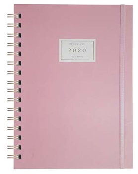 Cuaderno 29,7 Decorline tapa semirígida 80 hojas rayado rosa Pastel ART1429