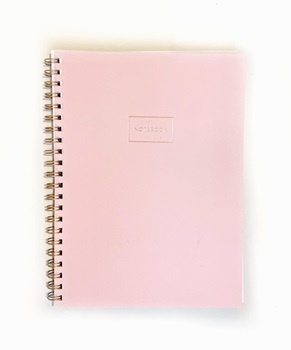 Cuaderno 29,7 Decorline tapa semirígida 80 hojas rayado rosa Pastel hojas ART1454
