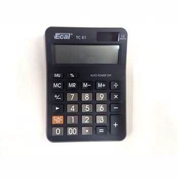 Calculadora Ecal tc61 escritorio negra 12 dig 10 x 15