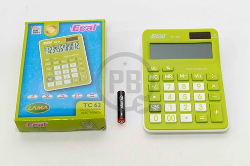 Calculadora Ecal tc62 escritorio colores surtidos 12 dig 10 x 15