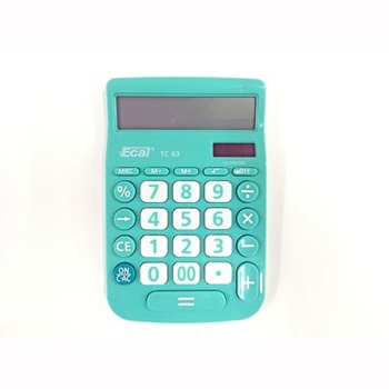 Calculadora Ecal tc63 escritorio colores surtidos 12 dig 17 x 10