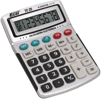 Calculadora Ecal tc25 8 digitos + 1 pila