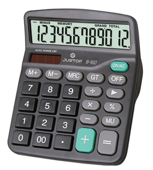 Calculadora Justop 12 digitos dual 15 x 21 jp-837