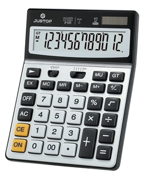 Calculadora Justop 12 digitos dual 19 x 15 jp-625