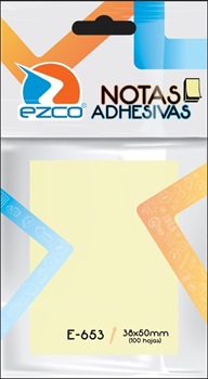Block adhesivo Ezco e-653 40 x 50 amarillo 100 hojas