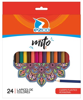 Lapices de colores Ezco mito x 24 largos