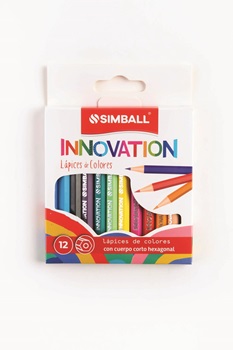 Lapices de colores Simball x 12 cortos innovation