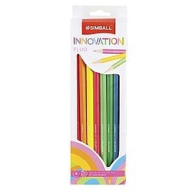 Lapices de colores Simball x 8 largos innovation fluo