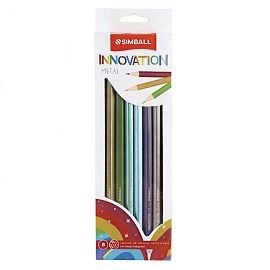 Lapices de colores Simball x 8 largos innovation metal