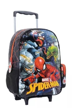 Mochila Spiderman villanos ART38212 con ruedas 16"