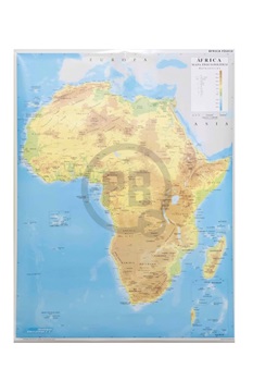 Mapa mural Africa físico político lamina/var 95 x 130 cm
