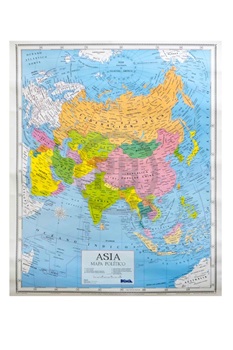 Mapa mural Asia físico político lamina/var 95 x 130 cm