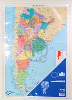 Mapa Alfa Nº 6 repuesto Argentina político