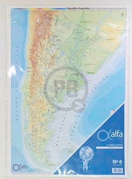 Mapa Alfa Nº 6 República Argentina físico político