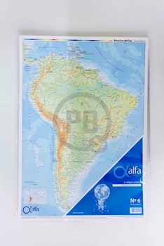 Mapa Alfa Nº 6 América del Sur físico político
