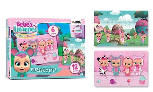 Puzzle 2 en 1 Cry Babies 2 x 6 y 12 piezas