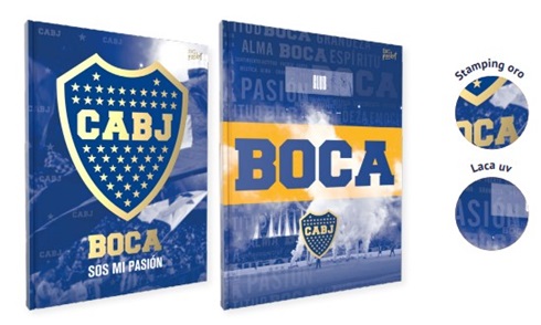 Cuaderno 16 x 21 tapa dura 48 hojas rayado Boca Juniors