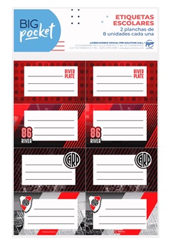 Etiquetas autoadhesivas River Plate x 12 unidades