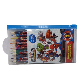 Set de lapices de colores x12 Spiderman