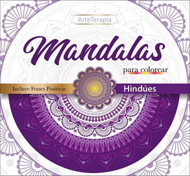 Libro para colorear mandalas arterapia culturas hindues 24 pag 9o gramos