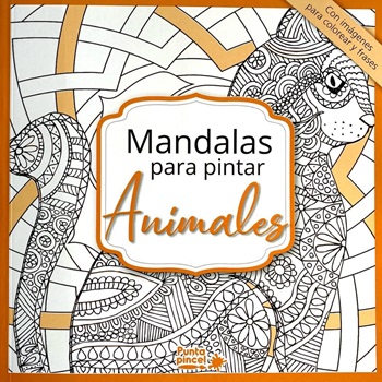 Libro para colorear mandalas para pintar 48 paginas animales