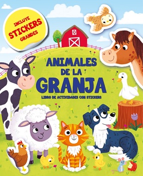 Libro de actividades animales con stickers 20 pag granja