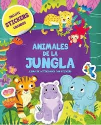 Libro de actividades animales con stickers 20 pag selva